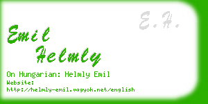 emil helmly business card